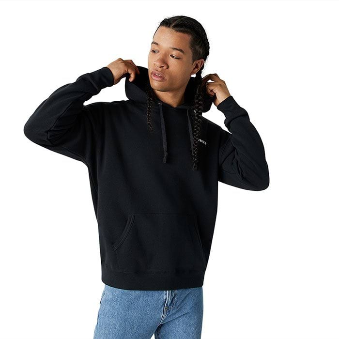 CONVERSE REPEATED STAR CHEVRON PO HOODIE-S-Black