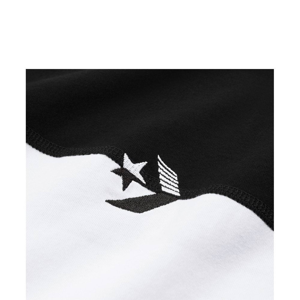 Converse Rivalry Cut and Sew OS Crop Tee-M-black