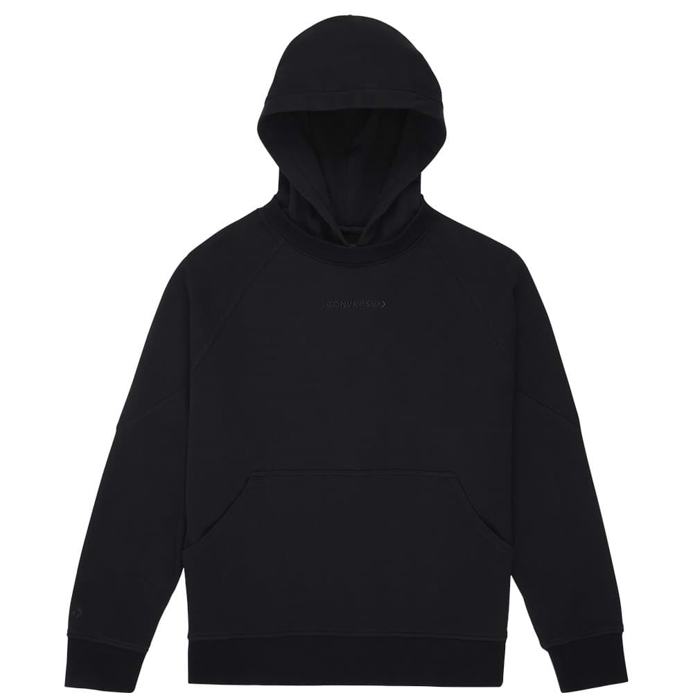 CONVERSE WOMENS MIX and MATCH PO OS HOODIE-L-black