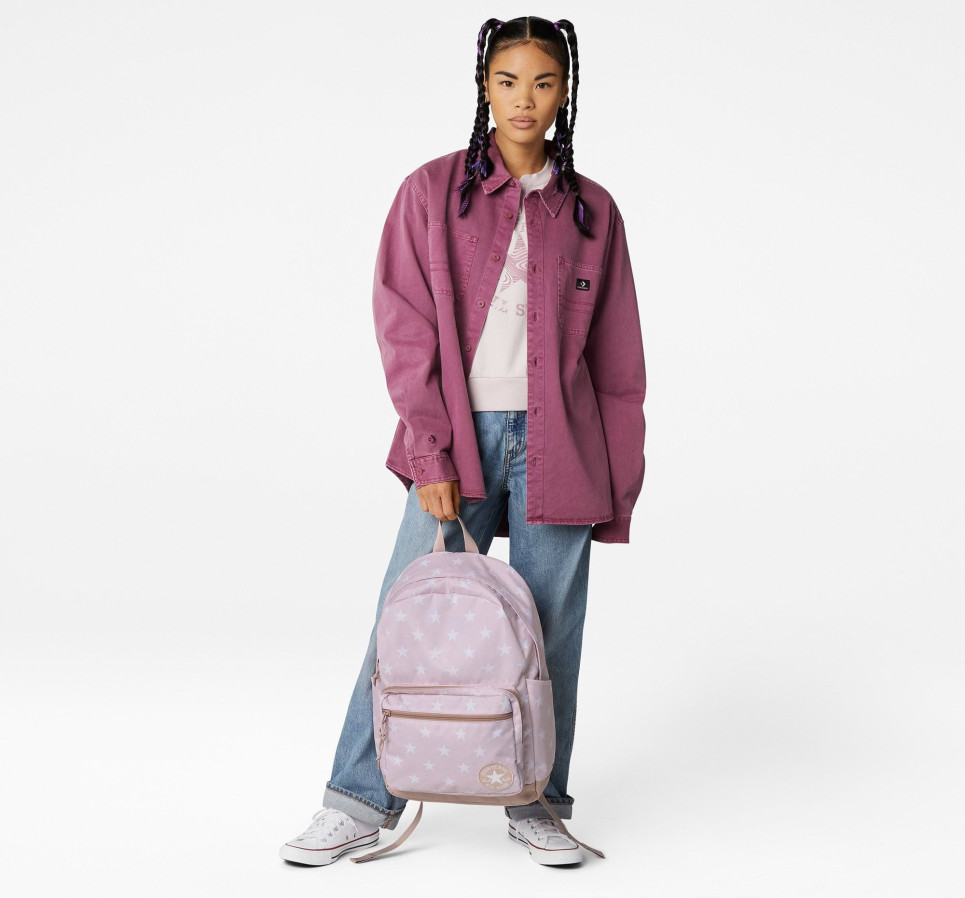 Go 2 Patterned Backpack-Pink-One size