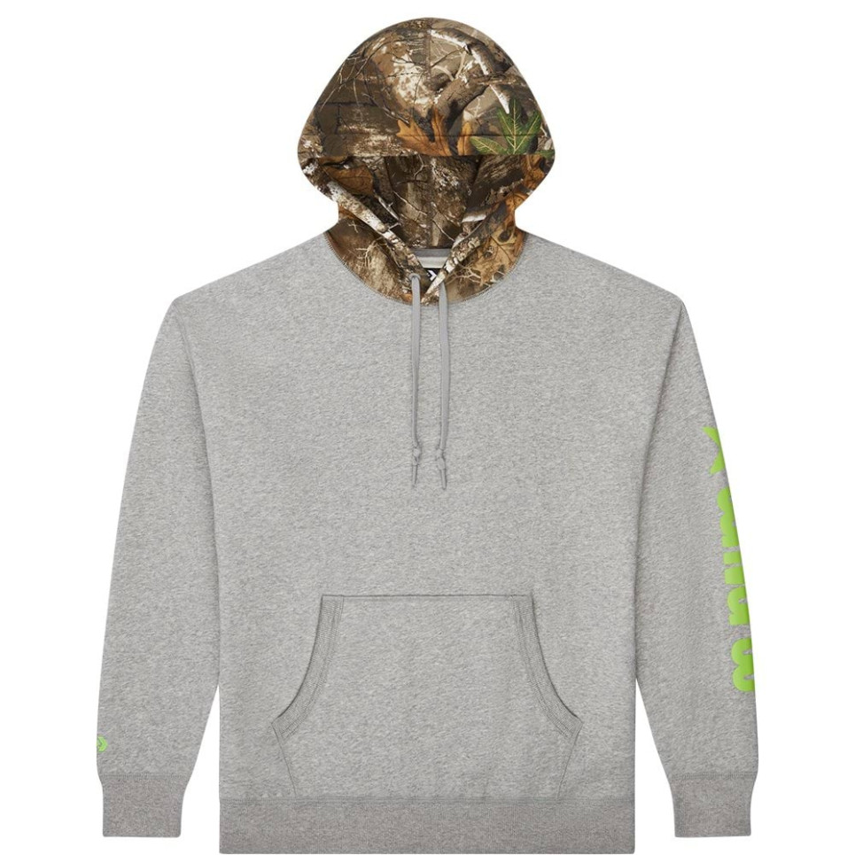 CONVERSE CONTRAST PRINTED PO HOODIE-L-grey