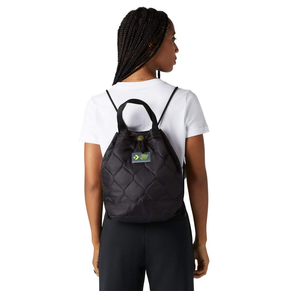 Quilted Bucket Bag-one size-black