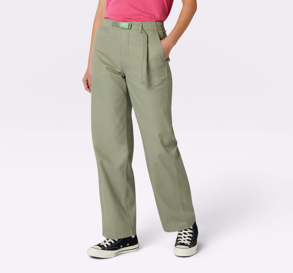 Wide Leg Woven Pant-10-light green
