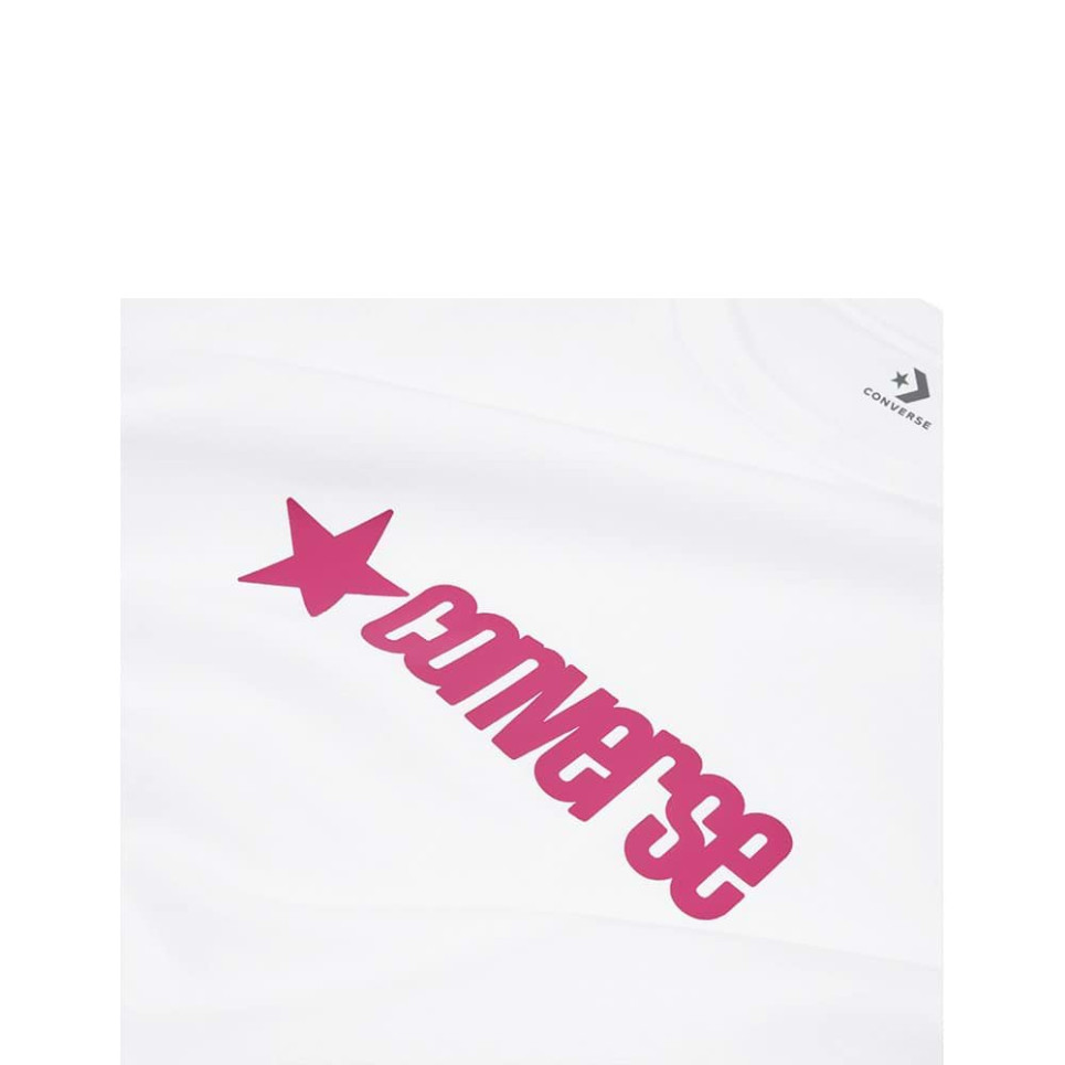 CONVERSE RETRO FONT WORDMARK SS TEE-L-white
