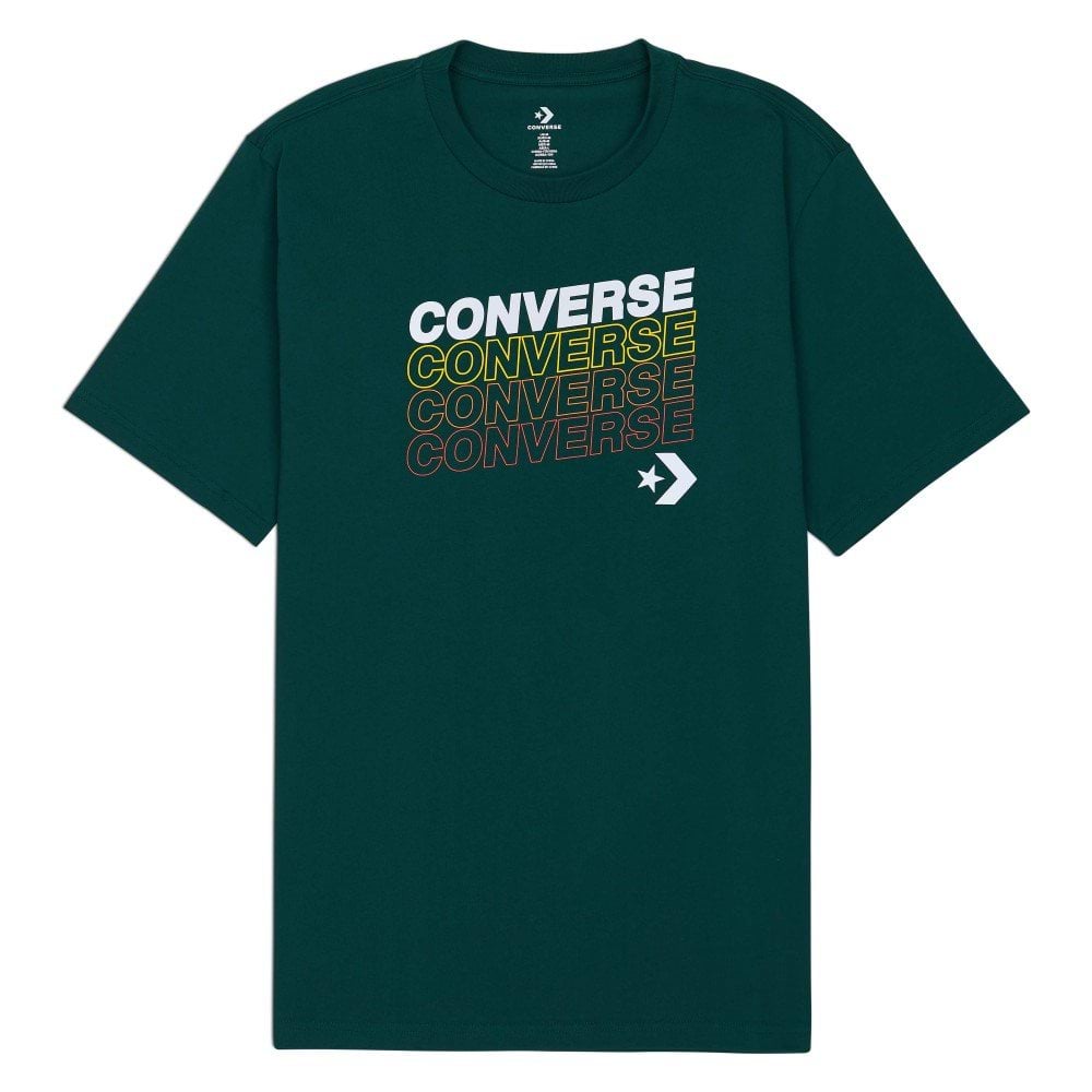 CONVERSE REPEAT WORDMARK SS TEE-L-green