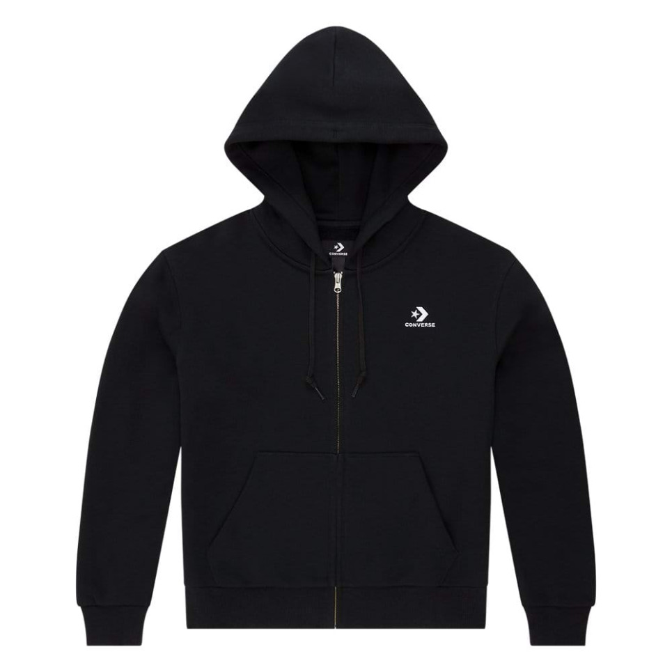 Damska Bluza Embroidered Star Chevron Full Zip Hoodie BB-Black-XS