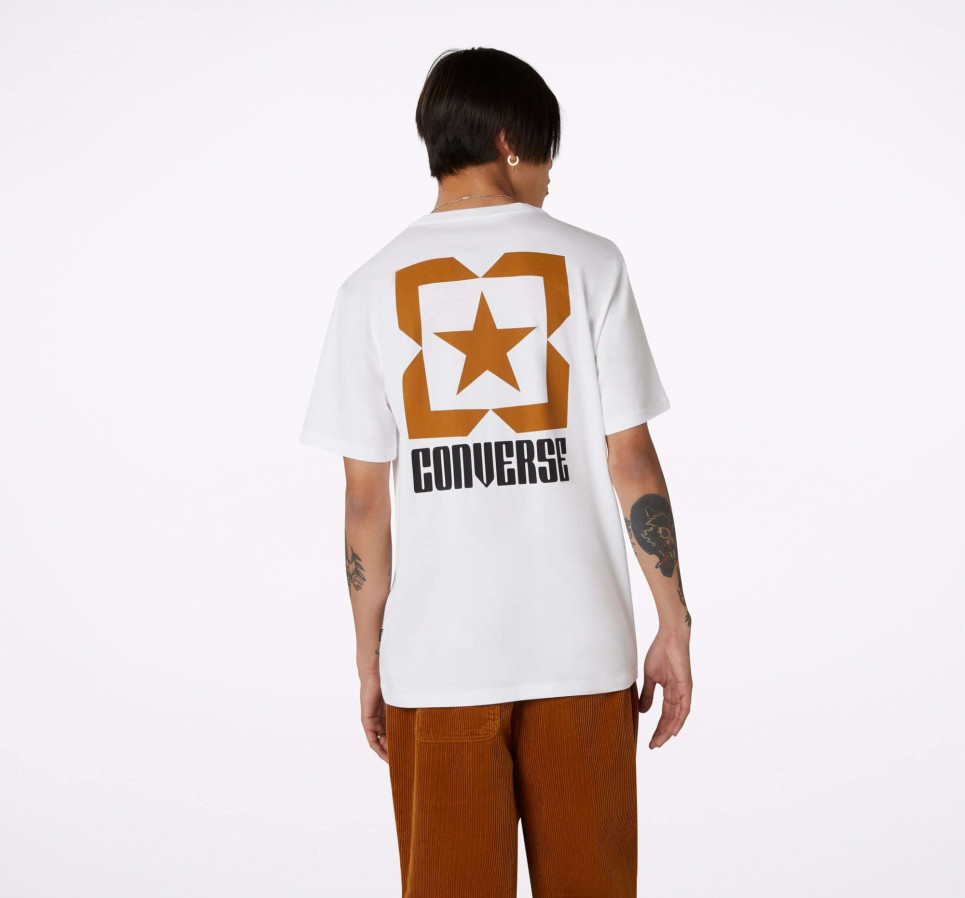 Star Chevron Box Short Sleeve Tee-L-white