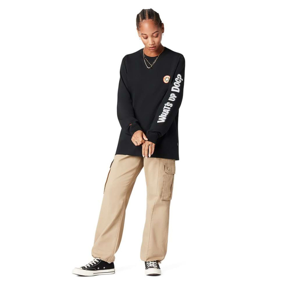 Bugs Bunny x Converse Fashion Long Sleeve Tee-Black-S