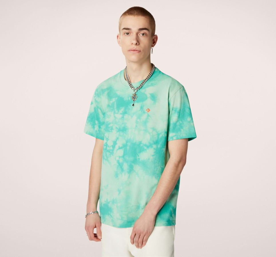 Marble Cut and Sew Tee-Green-S