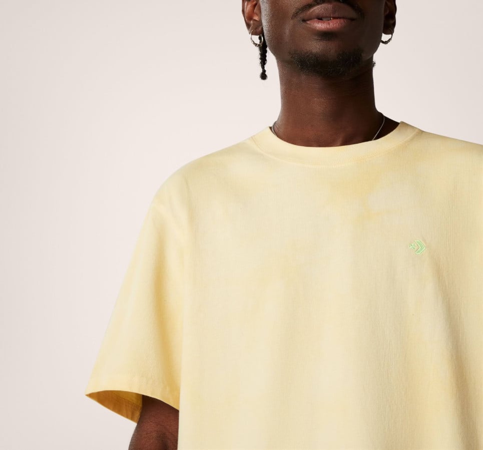 Marble Cut and Sew Tee-Yellow-S