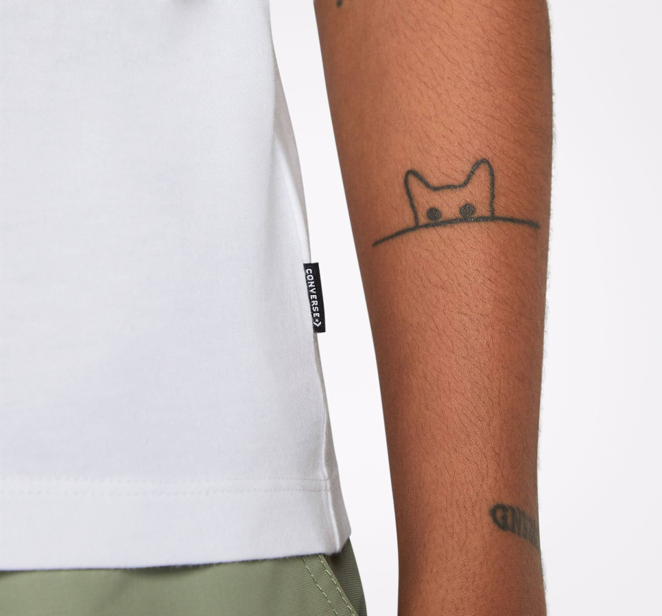 Multi Star Chuck Patch Tee-L-white