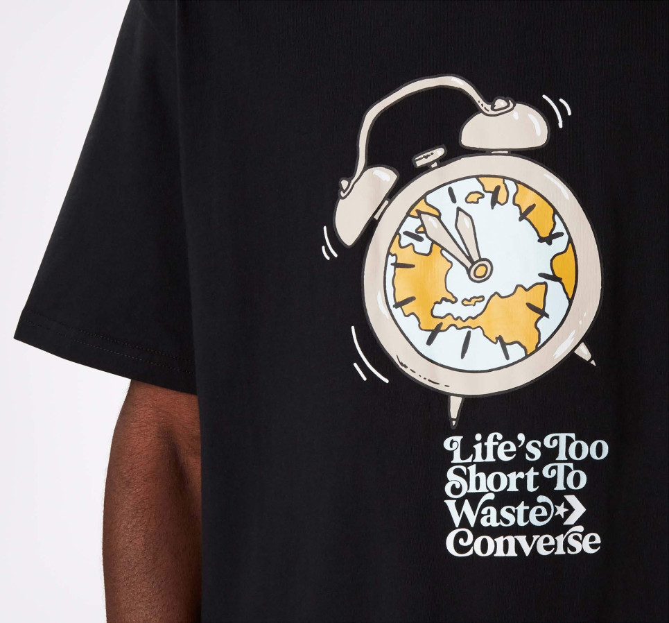 Life's Too Short Graphic Tee-Black-S