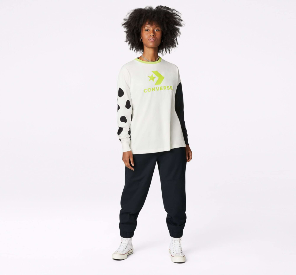 Heritage Animal Print Long Sleeve Tee-Egret-XS
