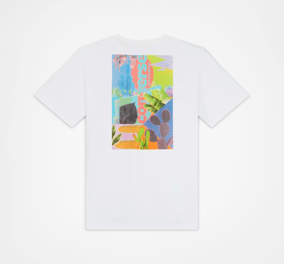 Neon Nature Graphic T-Shirt-White-S