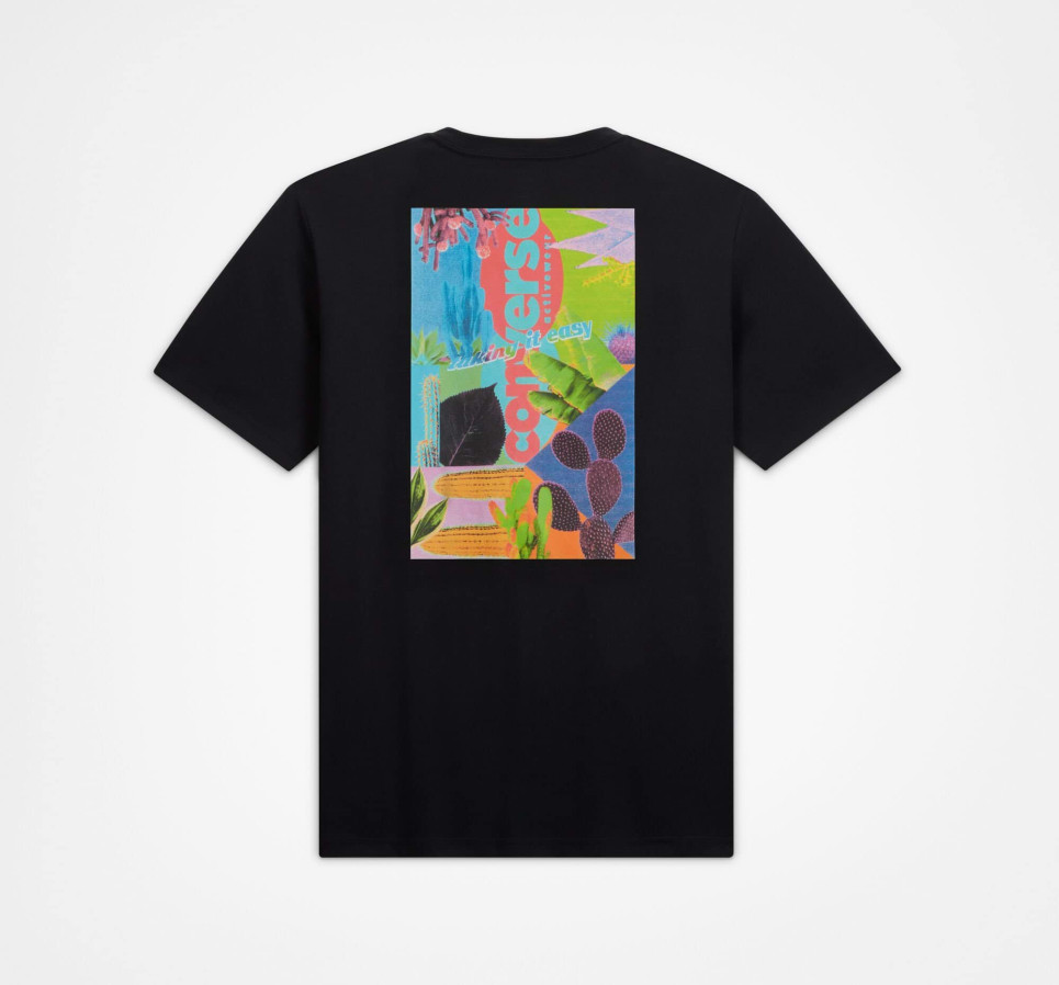 Neon Nature Graphic T-Shirt-Black-S