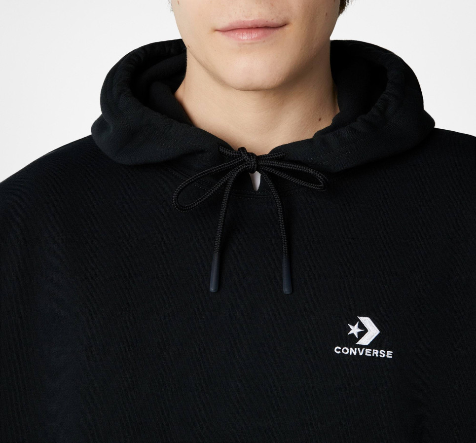 Utility Pocket Pullover Hoodie-Black-S