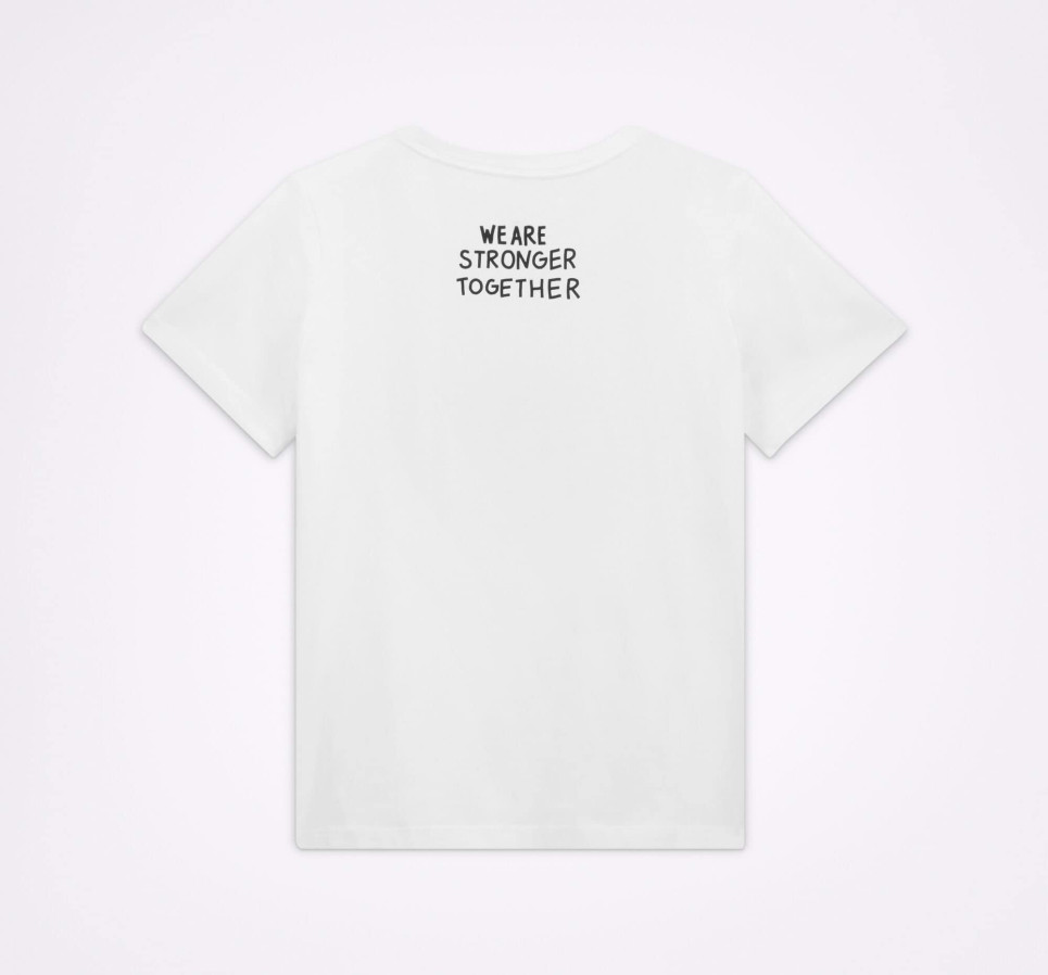  "We Are Stronger Together" Graphic T-Shirt-White-XS
