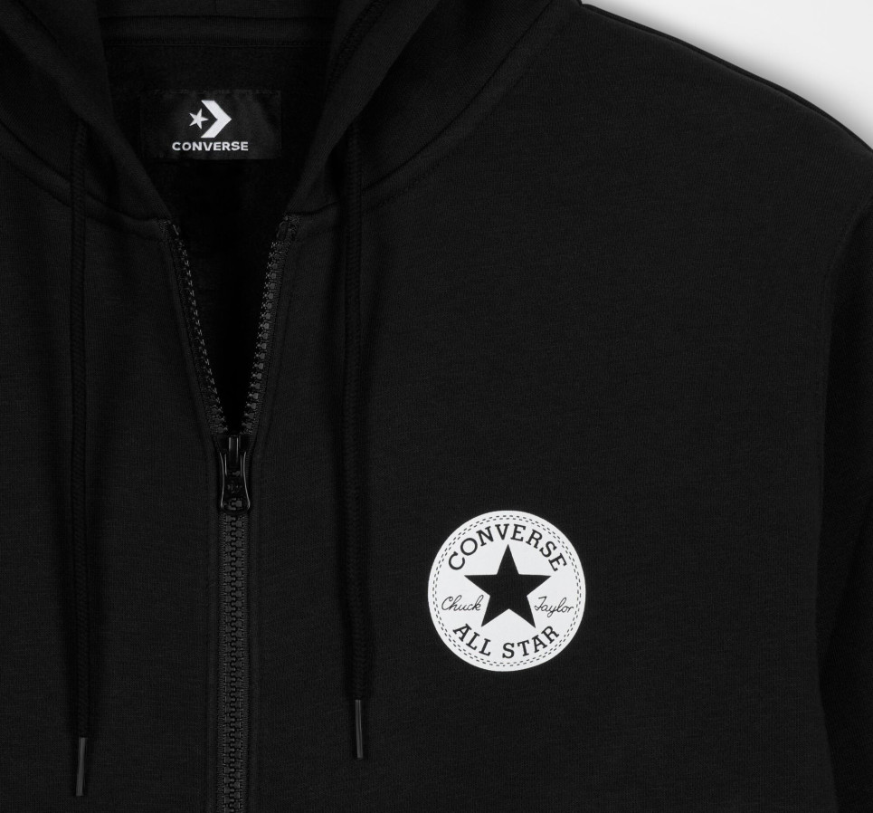 Converse Go-To Chuck Taylor Patch Zip Brushed Back Fleece Hoodie