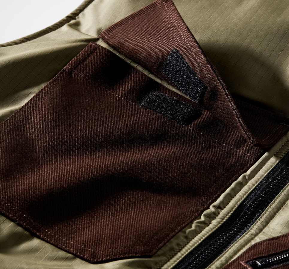 Converse x Patta Four-Leaf Clover Utility Reversible Padded Vest-Brown-S