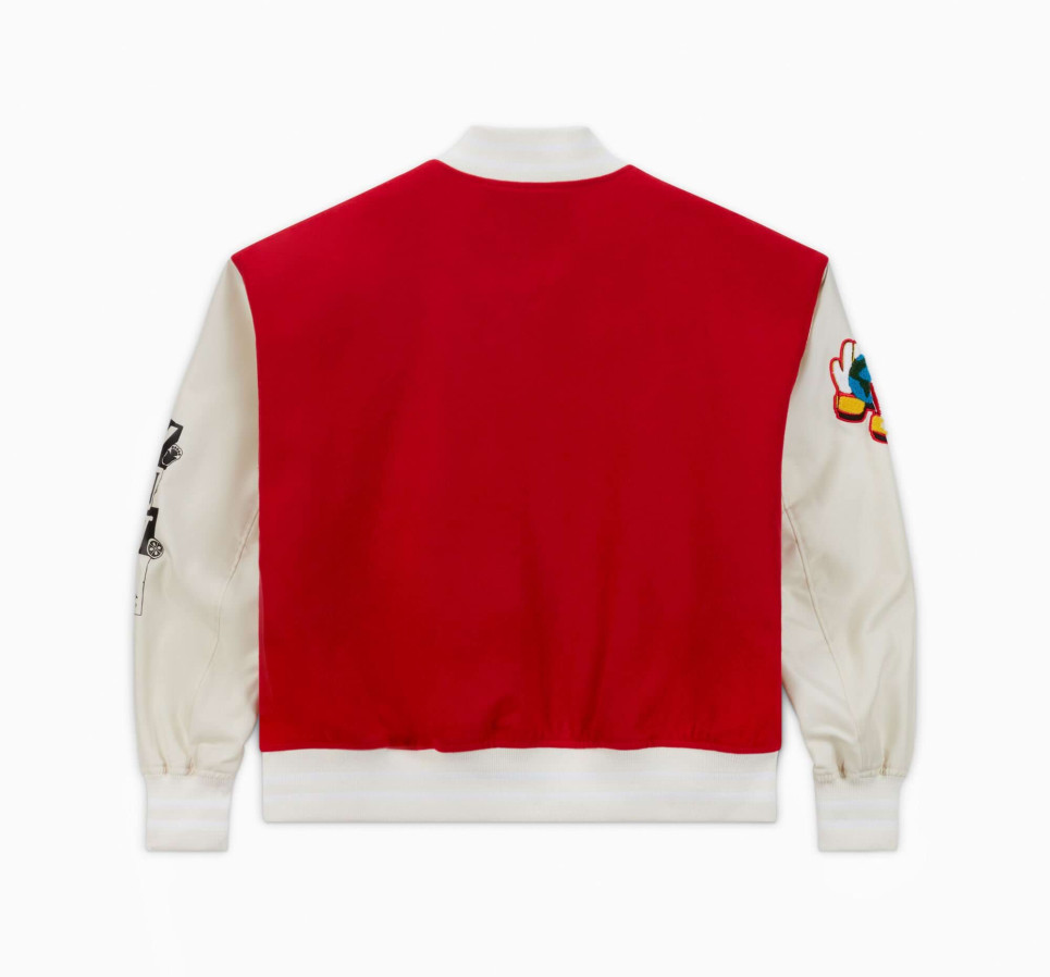 Converse x LFC Woven Varsity Jacket-Red-S
