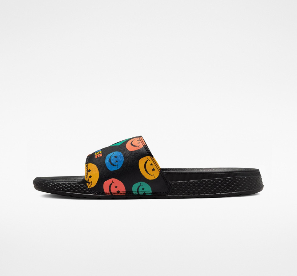 All Star Slide Sunny Floral-Black-36
