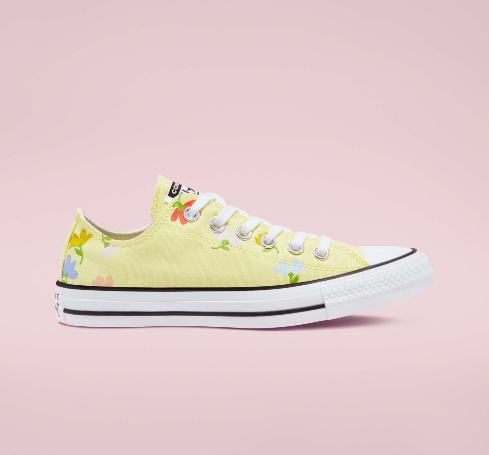 Floral Print Chuck Taylor All Star-Yellow-36