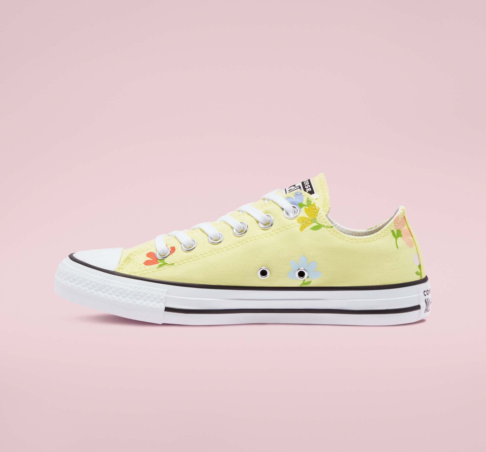Floral Print Chuck Taylor All Star-Yellow-36