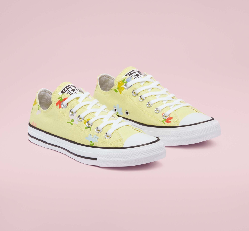 Floral Print Chuck Taylor All Star-Yellow-36