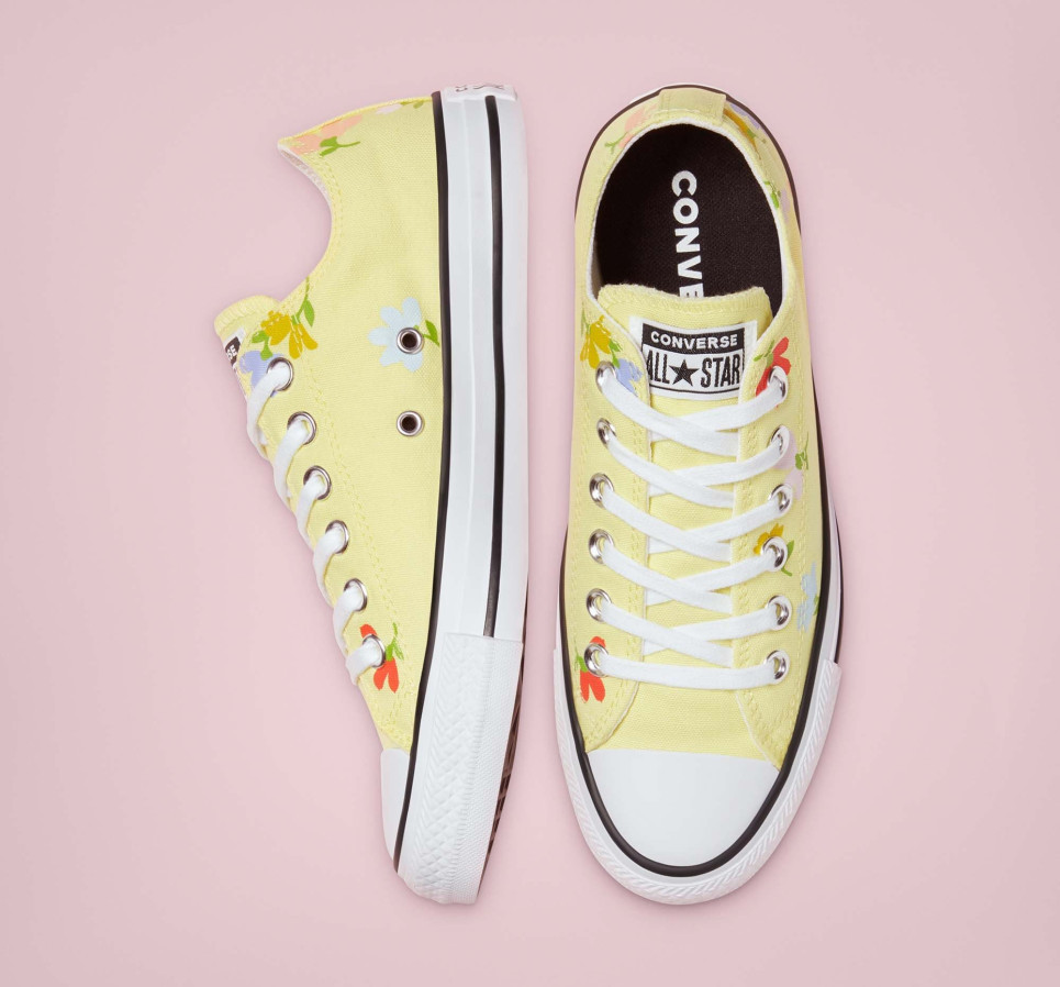 Floral Print Chuck Taylor All Star-Yellow-36