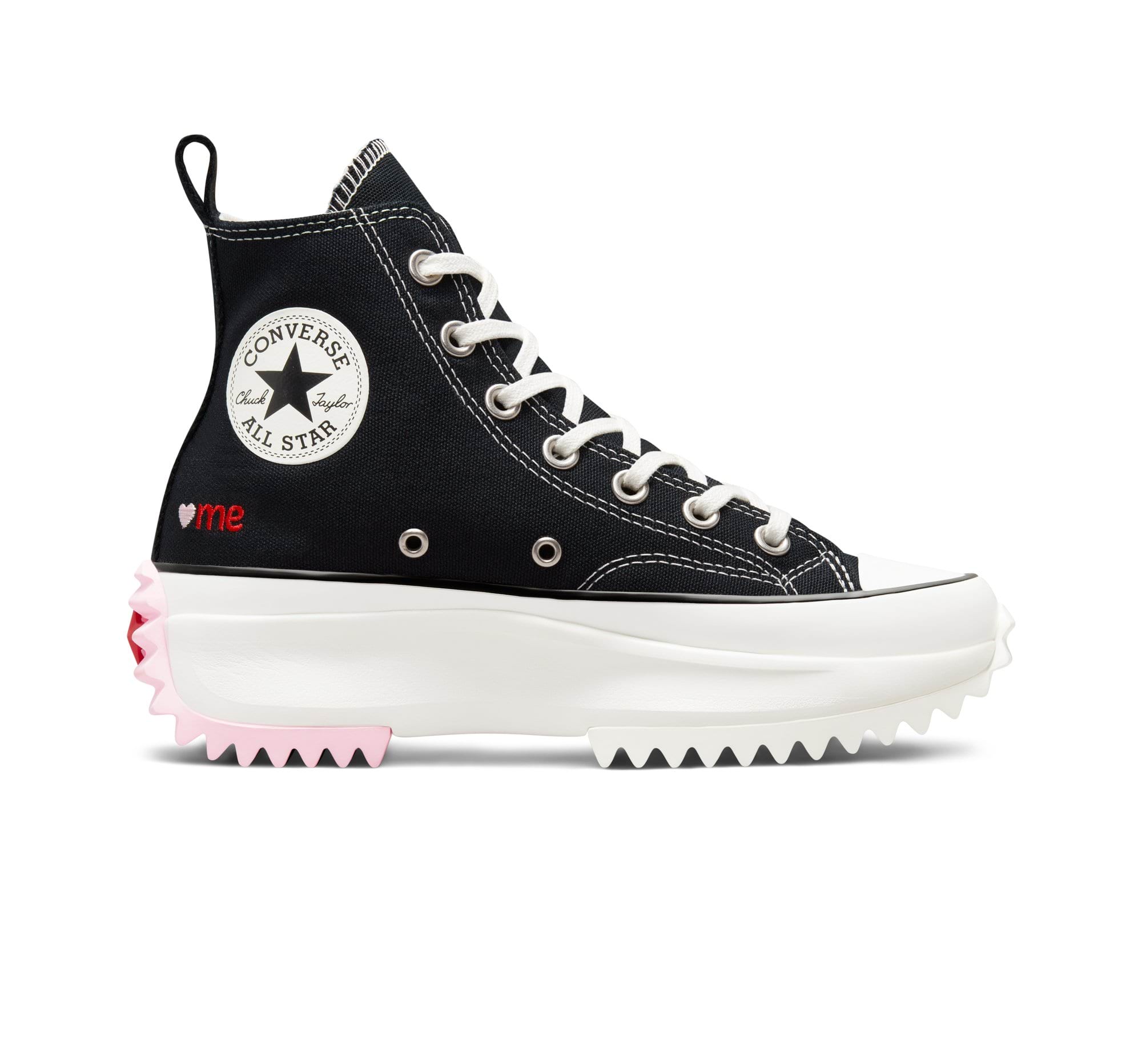 Run Star Hike Platform Embroidered Hearts