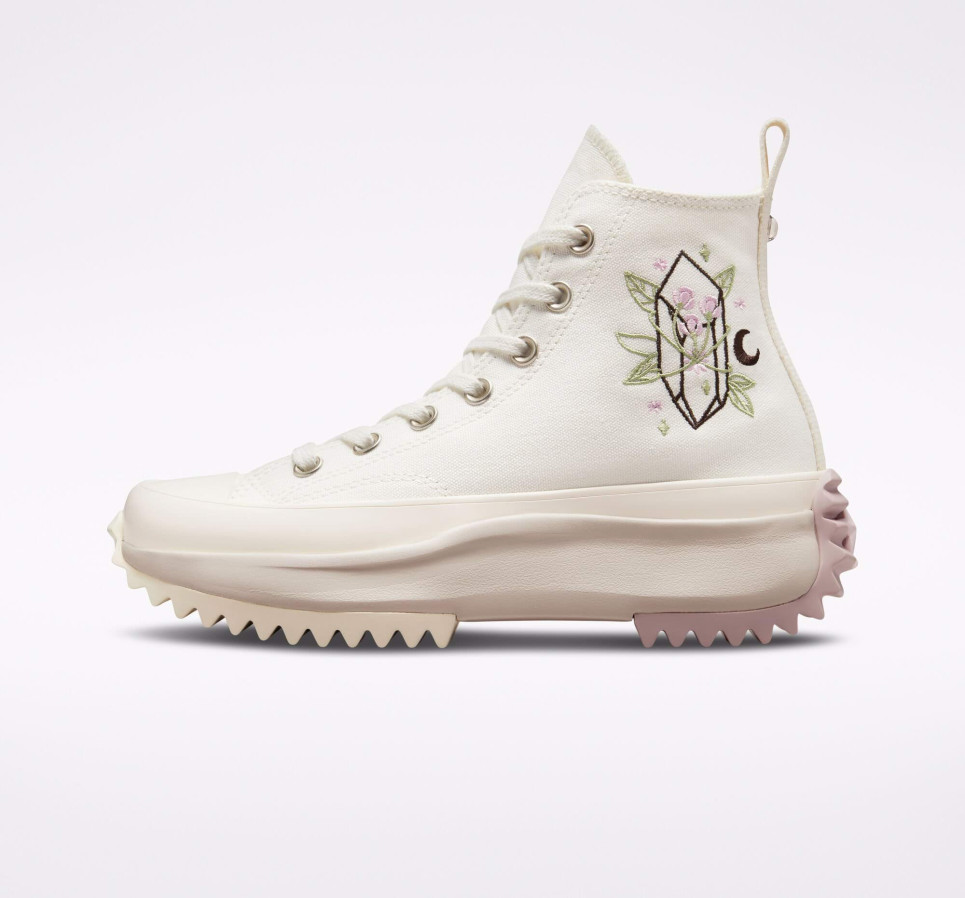 Run Star Hike Platform Embroidered Crystals-Vintage White-36