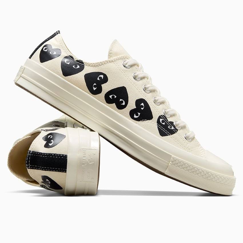 Converse x Comme des Garçons PLAY Chuck 70 Multi Heart-Cream-36