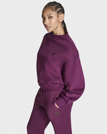 Mock Neck Oversized Sweatshirt