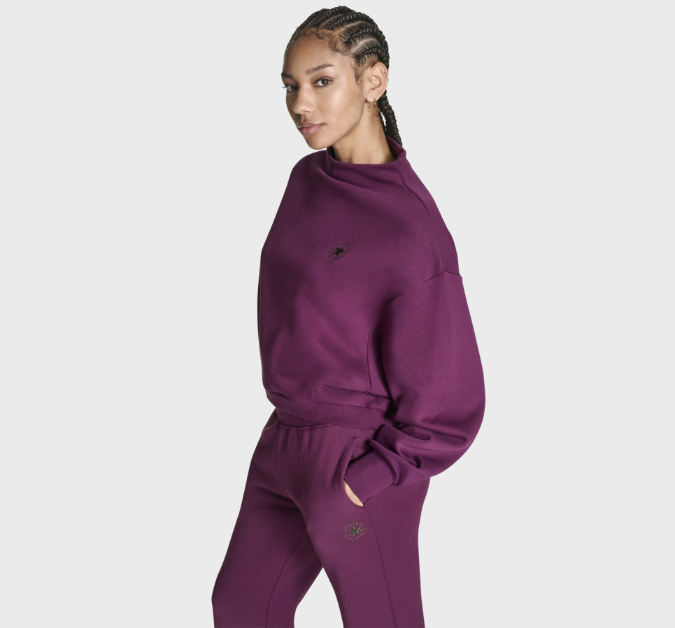 Mock Neck Oversized Sweatshirt
