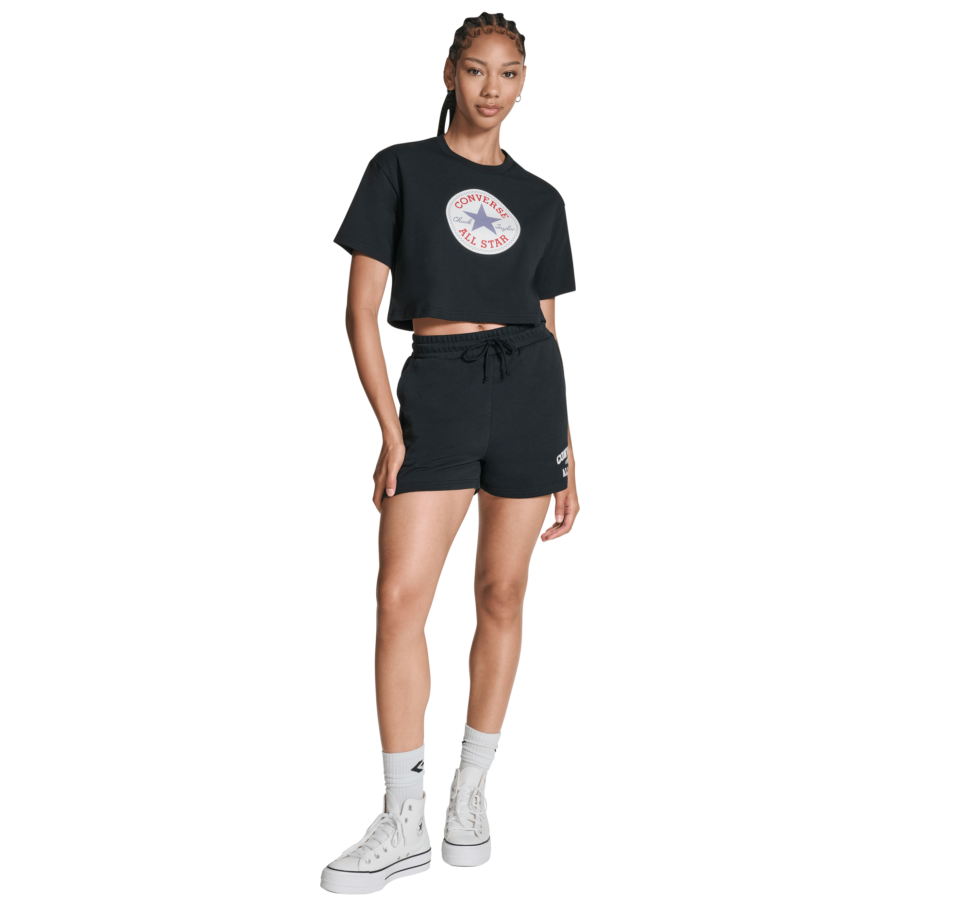 Koszulka Damska Chuck Taylor All Star Patch Cropped