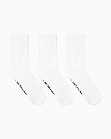 3 Pack Wordmark Half-Crew Socks