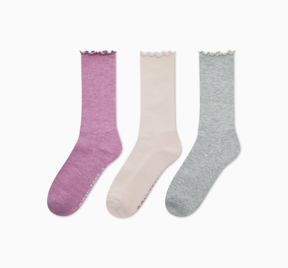 Skarpety 3-Pack Lettuce Cuff Crew