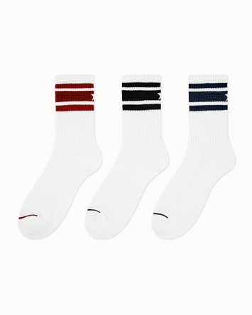 3-Pak Skarpetek High Shine Stripe Half Crew