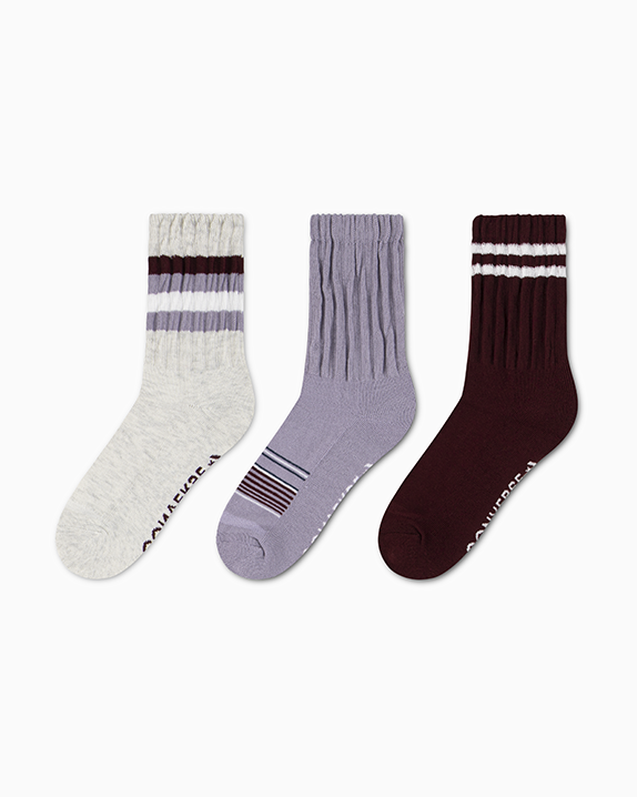 3‑Pak Skarpetek Striped Wavy Micro Crew